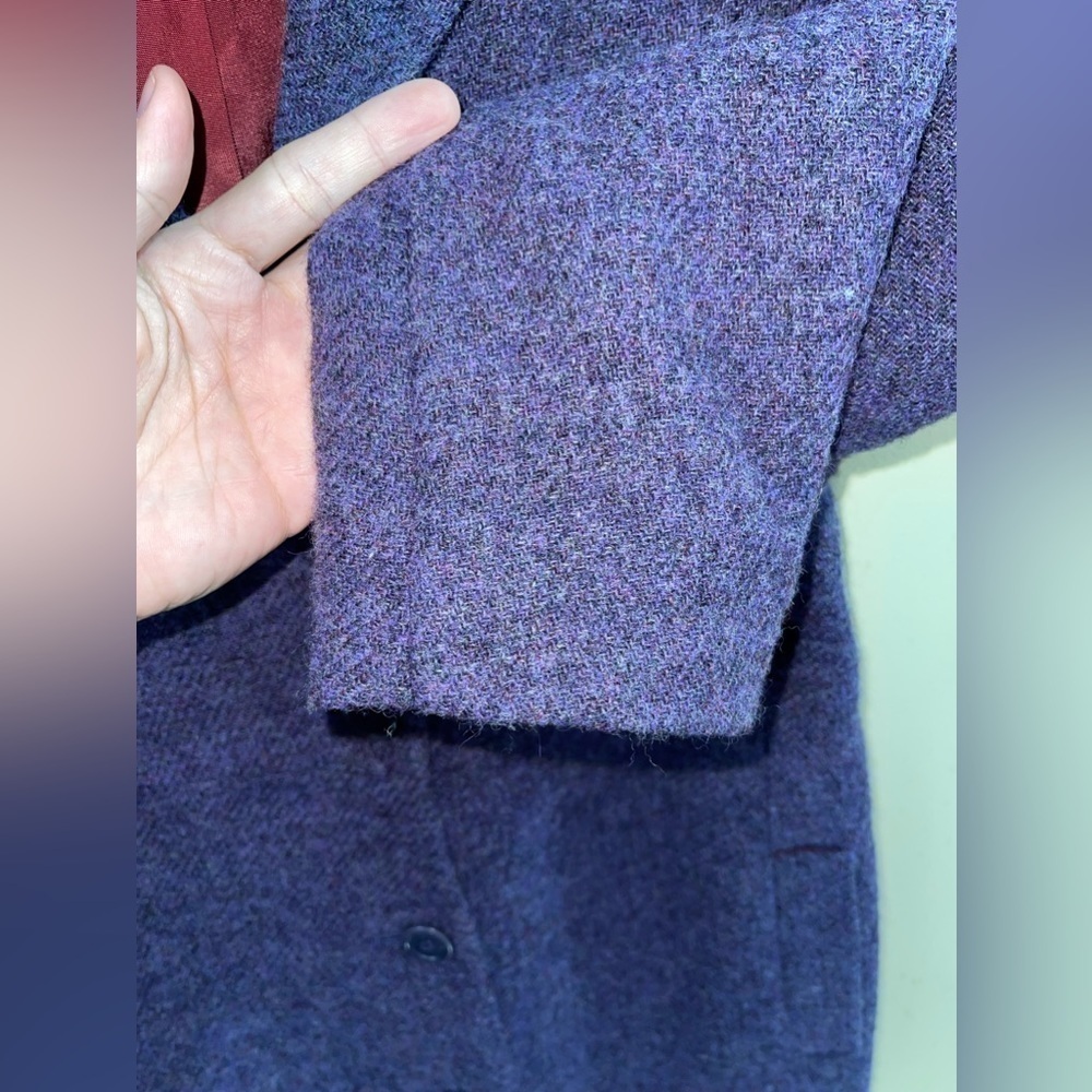 TOCCA 100% Wool Vintage Peacoat Plum Color Size 8 - Picture 9 of 12